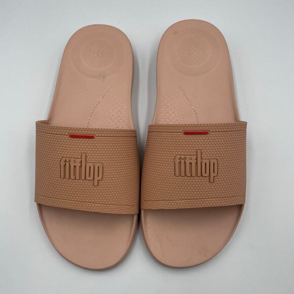 Fit Flops Slides Pale Pink 8 39 Shoes Summer Sandals Beach Fitflop - Picture 1 of 4